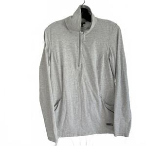 Roots Active Women's Grey Quarter Zip Pullover Mock Neck - Medium